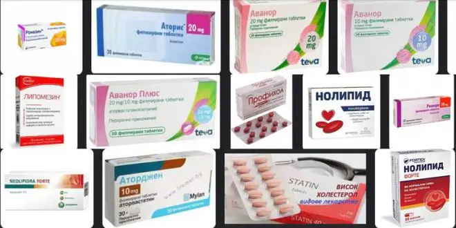 Ето списък на някои от най-известните лекарства за висок холестерол и добавки в България: